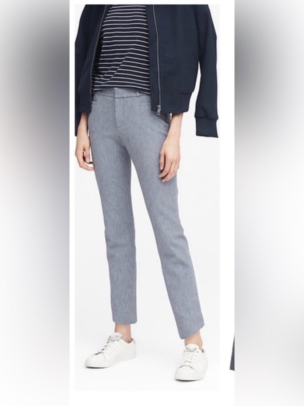 Banana Republic Sloan Ankle fit Pants in Blue Gray melange, size 4